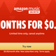 Four Months of Amazon Music Unlimited | $1 | Amazon | New members only